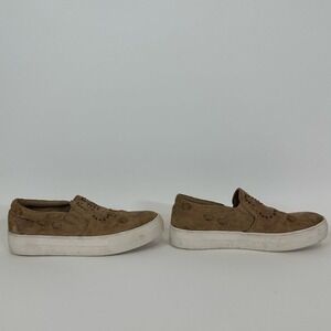 Roper Suede Slip On Sneakers Women's 7.5‎ Westerncore Embroidered Brown